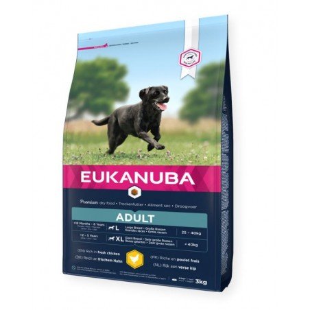 Eukanuba Adult large Breed Fresh Chicken sausas maistas didelių veislių šunims su vištiena