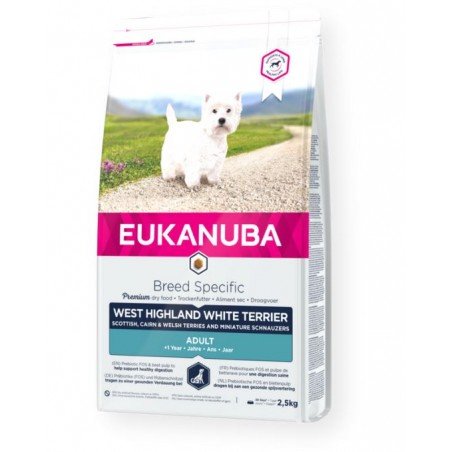 Eukanuba West Highland Terrier Adult sausas maistas vakarų Škotijos terjerų veislės suaugusiems šunims