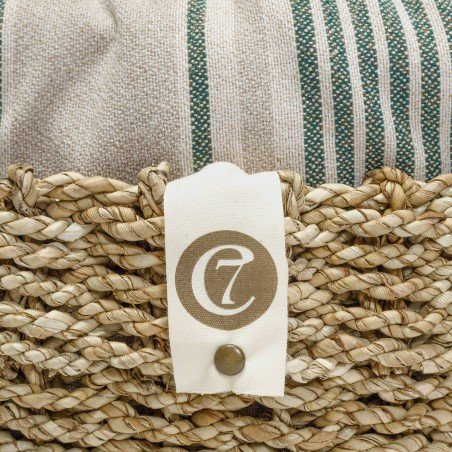 Cloud7 Basket Lazy Linen Stripes Natural/Green gultas augintiniams