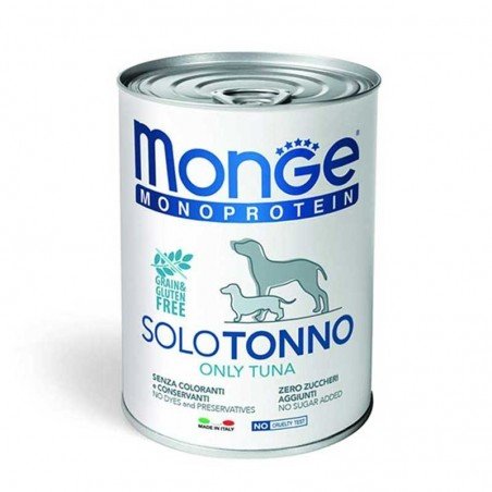 Monge Monoprotein Solo konservai su tunu šunims, 6 x 400 g