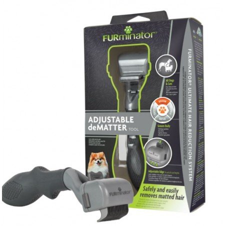 FURminator Adjustable Dematter įrankis sąvėloms šukuoti šunims ir katėms