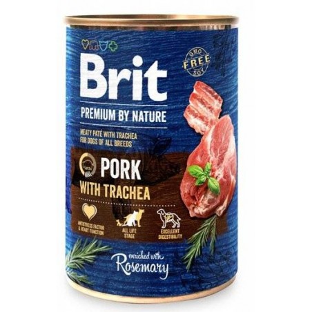 Brit Premium by Nature konservai šunims Pork with Trachea 6 x 800 g