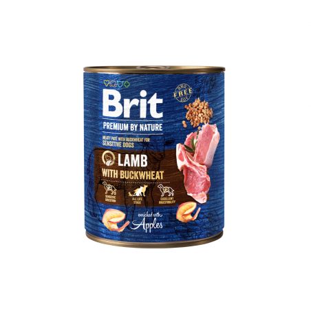 Brit Premium by Nature konservai šunims Lamb with Buckwheat 6 x 400 g