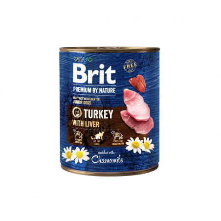 Brit Premium by Nature konservai šunims Turkey with Liver 6 x 800 g