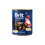 Brit Premium by Nature konservai šunims Turkey with Liver 6 x 800 g