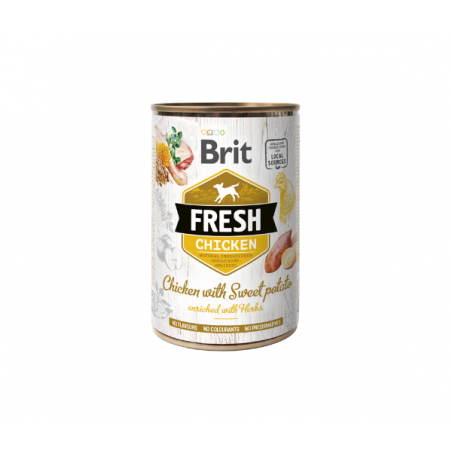 Brit Fresh konservai šunims Chicken&Sweet Potato 6 x 400 g